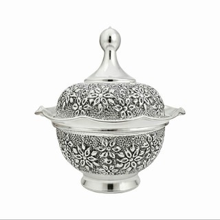 قندان مسی با روکش کروم مدل لاله گلبرگ