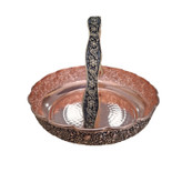 سبد میوه خوری مسی مدل گلبرگ