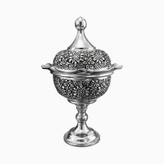 قندان مسی با روکش کروم مدل گلبرگ تک پایه