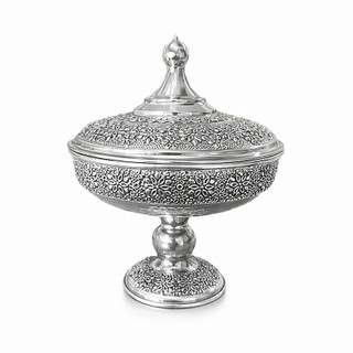 گز خوری مسی با روکش کروم درب دار مدل تک پایه