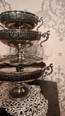 ست ۴ تکه تک پایه سلطنتی گلبرگ روکش کروم